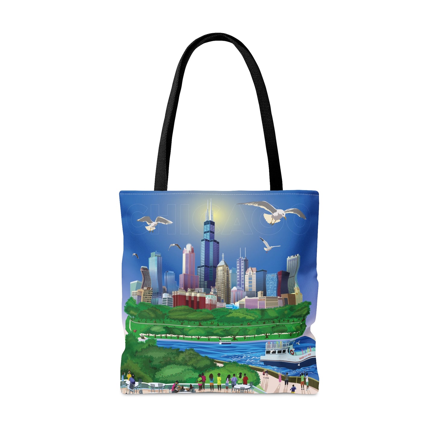 Chicago desde el Shedd [Bolsa de mano de lona]