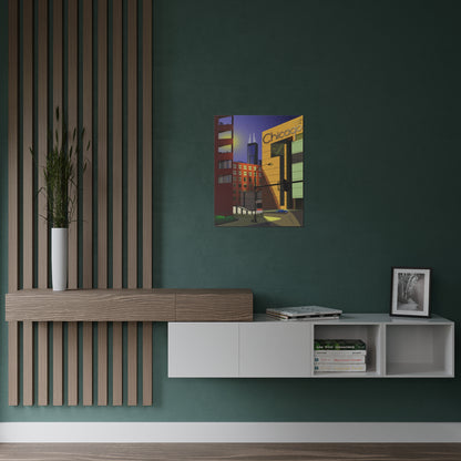 Atardecer en South Loop [Ilustración artística impresa]