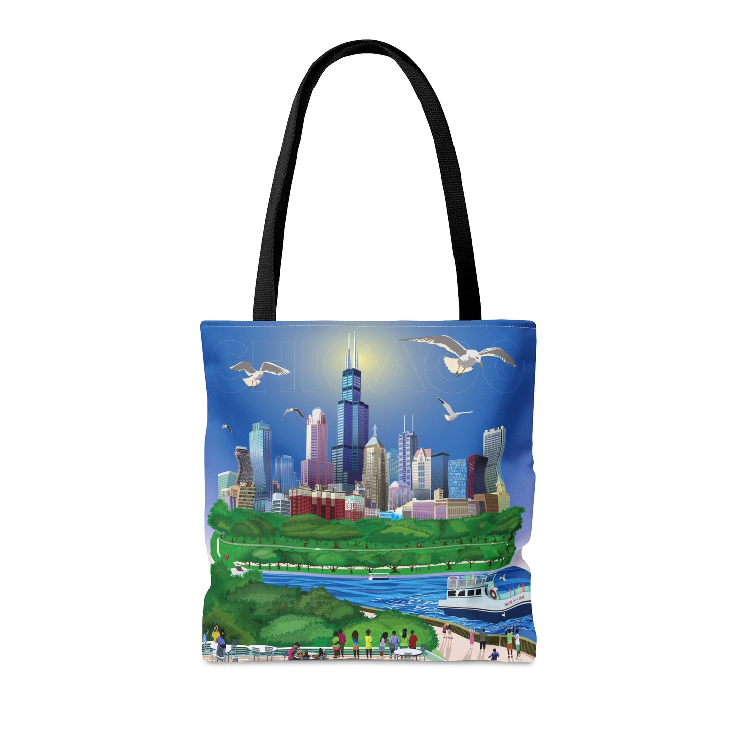 Chicago desde el Shedd [Bolsa de mano de lona]