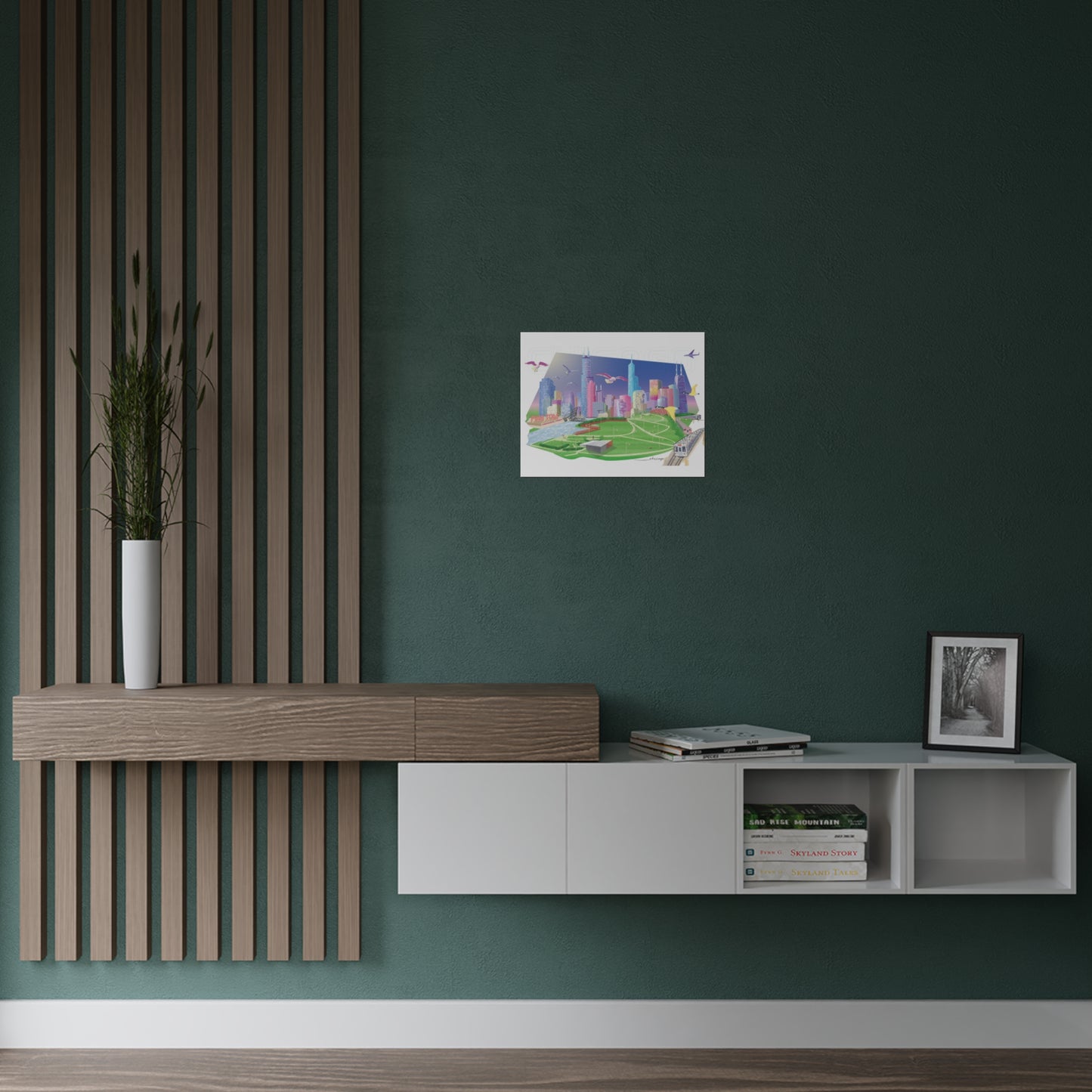 Parque conmemorativo Ping Tom de Chicago [Ilustración artística impresa] 