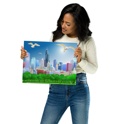 Gaviotas de Chicago [Ilustración artística impresa] 