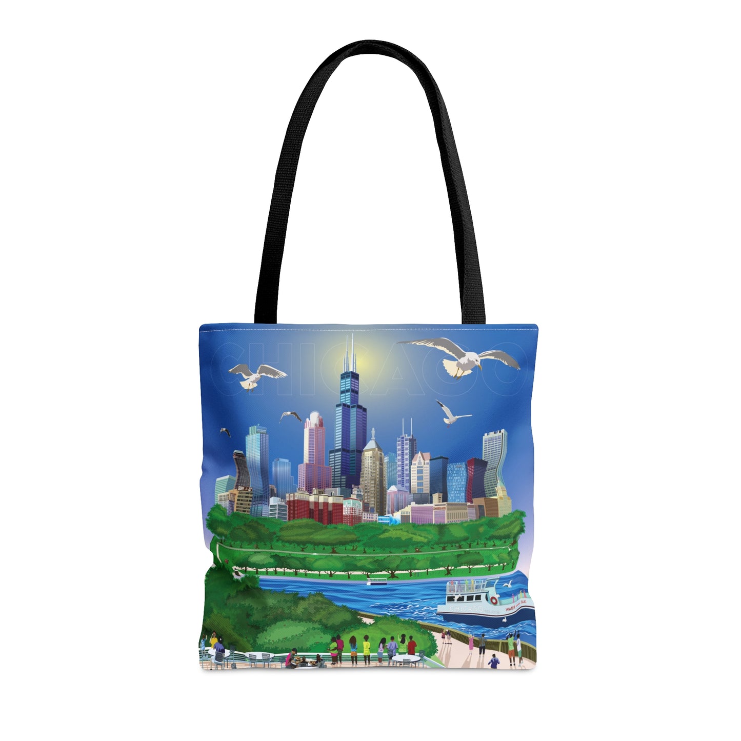 Chicago desde el Shedd [Bolsa de mano de lona]